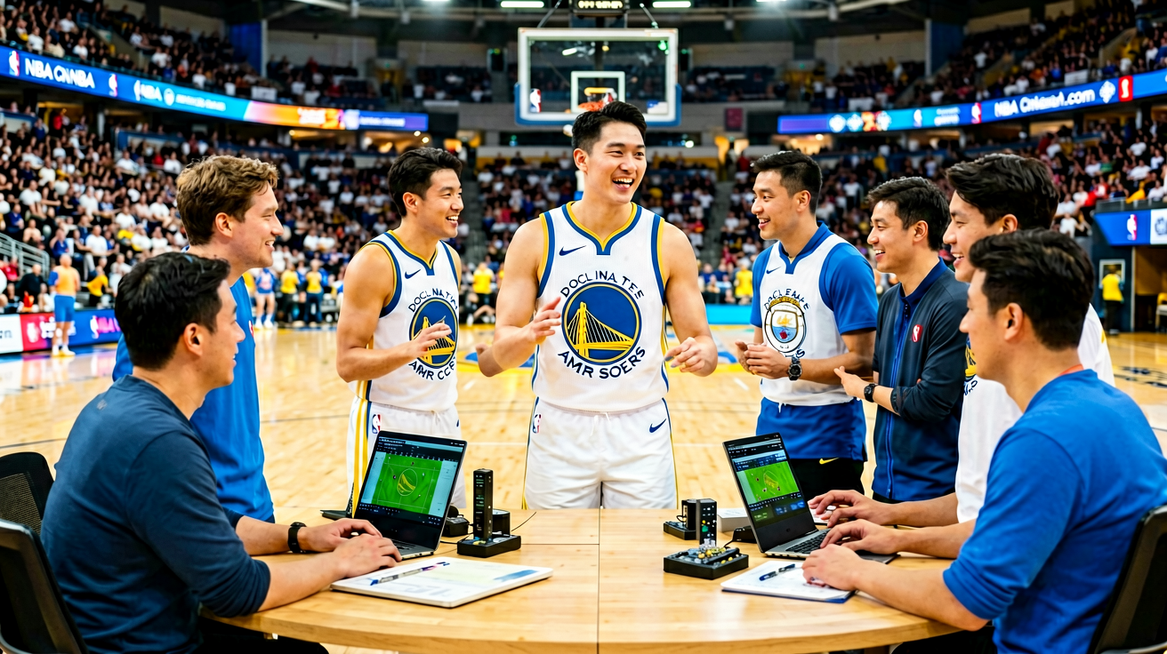 金州勇士队NBA比赛画面